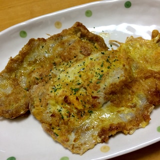 豚薄切り肉のカレーピカタ